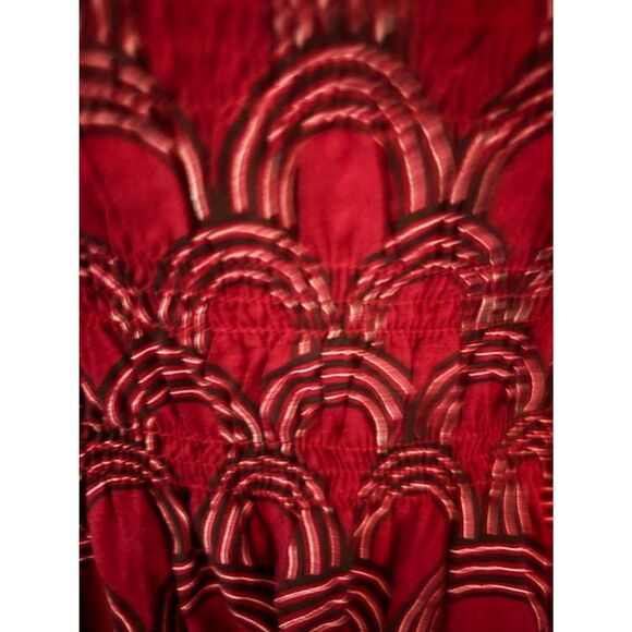 La Mer Luxe Izzy Dress in Cannes Crimson Black Sz M - Picture 2 of 3